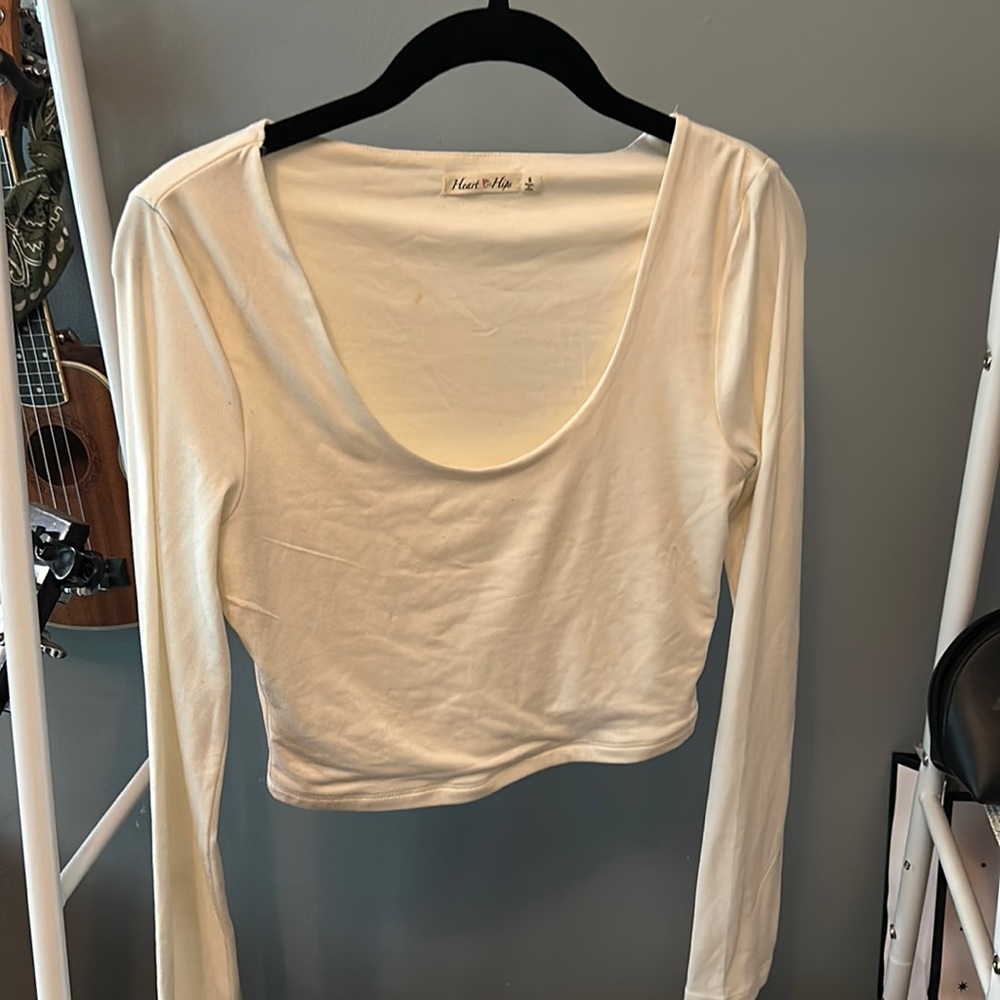 Long Sleeve Crème Blouse